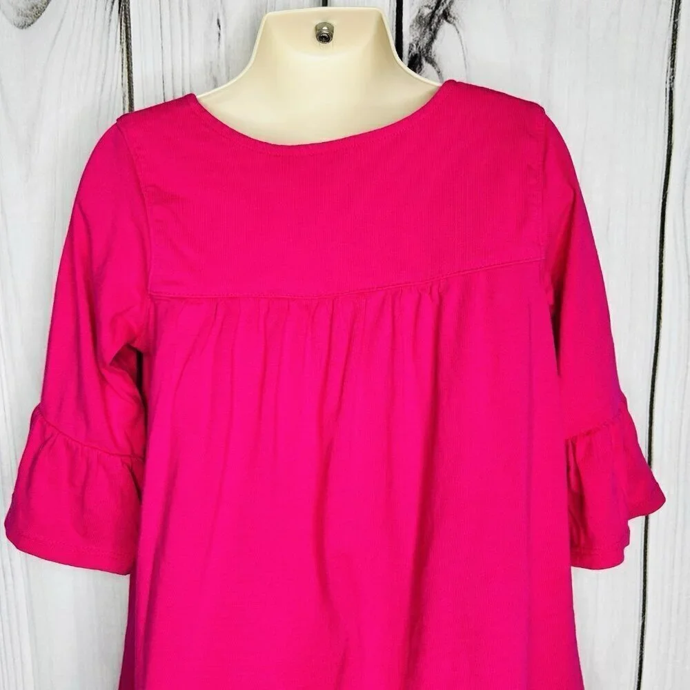 Carter’s Toddler Girls Pink Long Sleeve Dress Size 4T Floral Embroidery